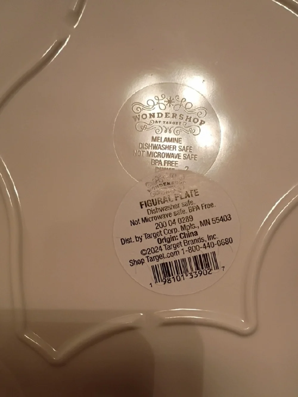 Holiday Wondershop Santa Plastic Plates 2024 Melamine Set Of 4 Diswasher Safe